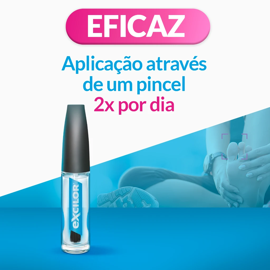 Excilor Solução para Fungos nas Unhas, Eficaz com Pincel